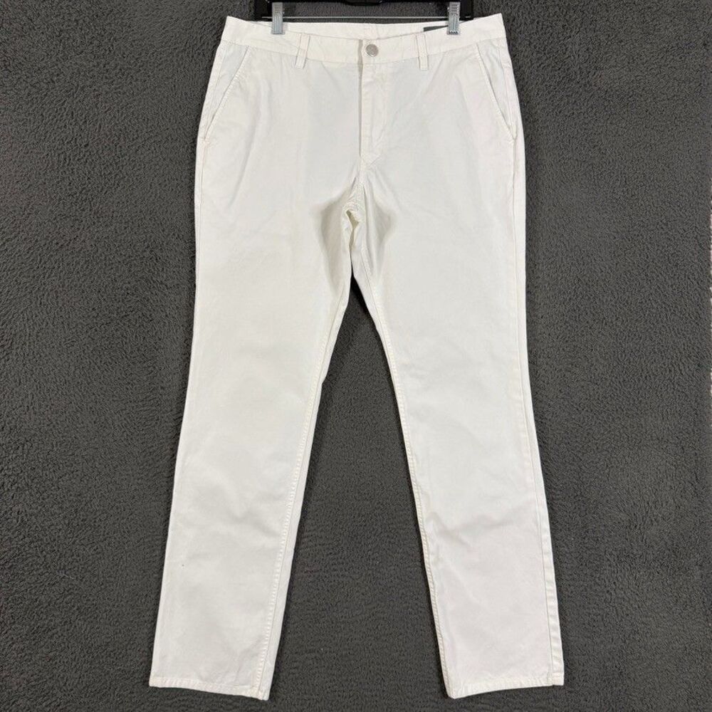 Bonobos Pants Mens 36x34 White Slim Straight Fit Chinos Preppy Casual